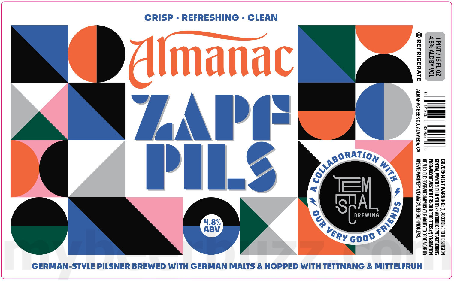 Almanac Adding The Slow Heat Death Of The Universe, True Kölsch, Zapf Pils, True American Lager & Buenas Vibras 10 apostMBB 3218