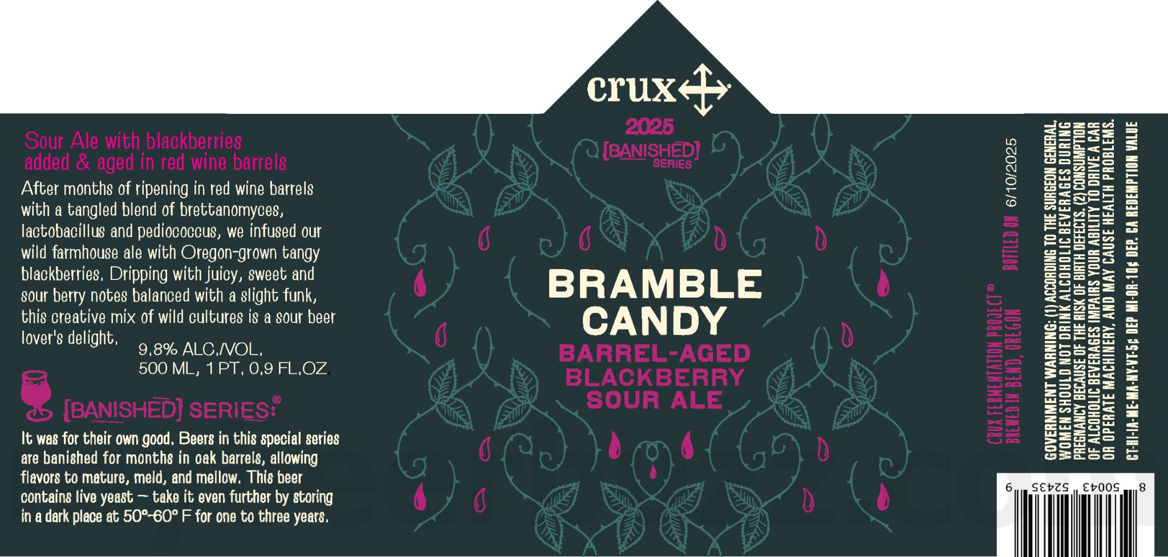 Crux Fermentation Project Adding Bochi Bochi, No Mo Strata Gold, Tropicano, Future Forward, Trouble Free, Ghost Captain, Island Pilz, Bramble Candy, El Crucero, Future Forward, Pace Arrow, No Mo, Cheers To The Land, No Mo Hoppy Red, Coconut Stryt, Super Spiral, Hang Tight IPA, Tart Cherry Tough Love & Exactly Random 12 apostMBB 3254