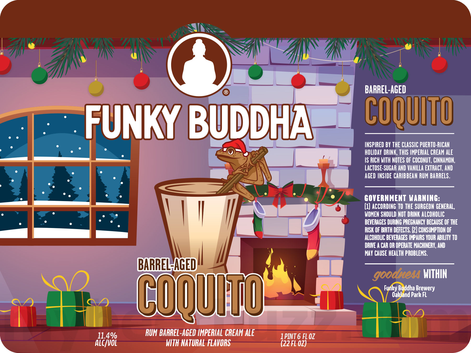 Funky Buddha Adding Tropical Floridian & Rum Barrel-Aged Coquito Oscuro 8 apostMBB 3294