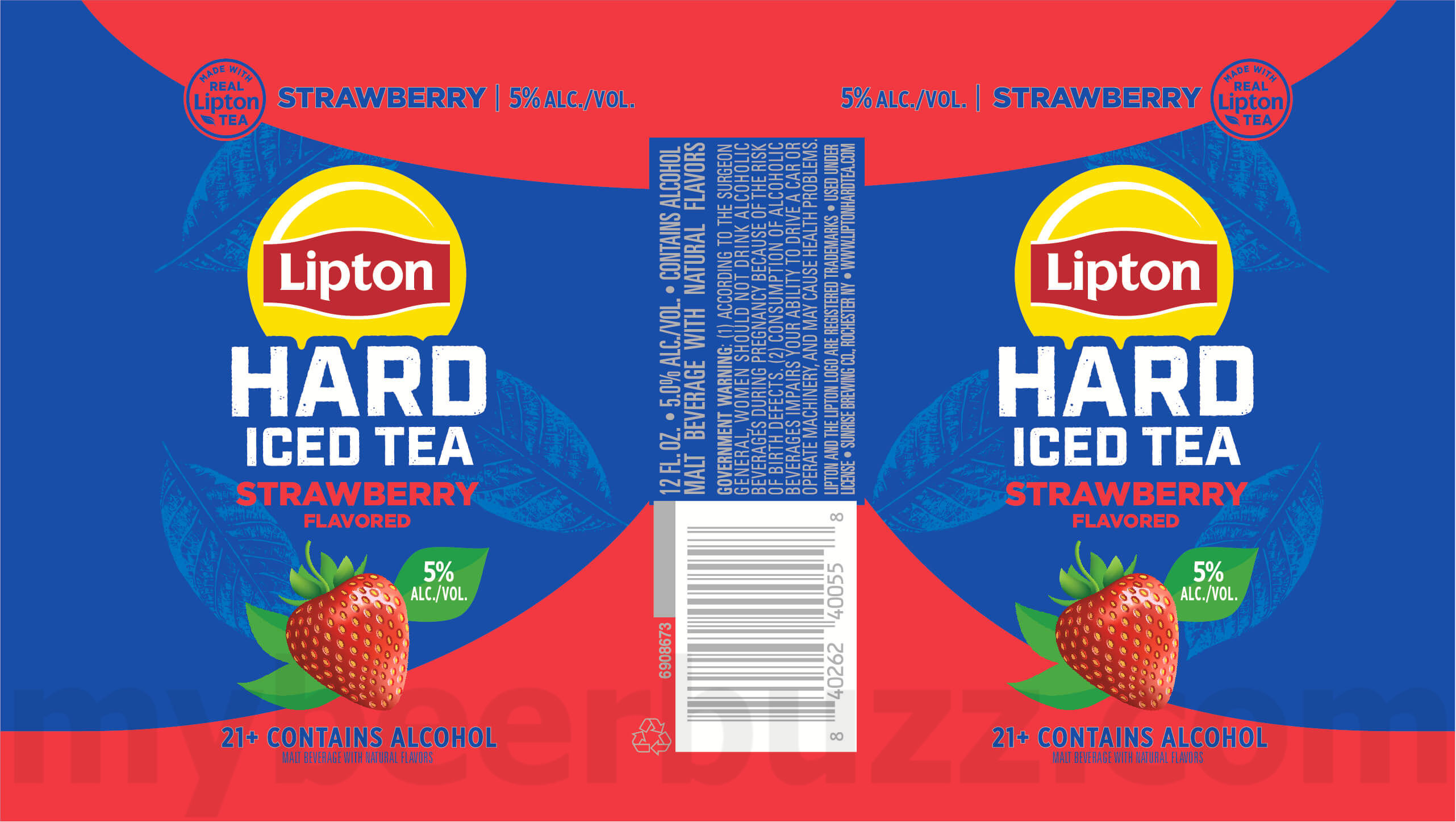 Lipton Adding Hard Iced Tea – Lemon, Strawberry, Half & Half, Citrus Green Tea and Peach 18 apostMBB 3298