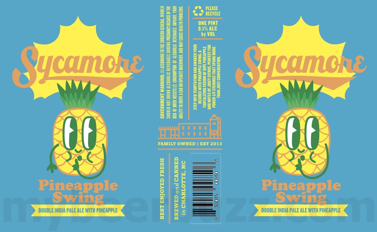 Sycamore Brewing Adding Christmas Cookie 2022, 2023, Mango Chronic, Motel Moments, Southern Girl, Pantry Raid, Spaceman Spliff, Honeysuckle, Super Quench, Country Kush, Pineapple Swing, Wet Wet, Dragon Fruit Sour, Southern Girl Blonde & Super Fresh 19 apostMBB 3318
