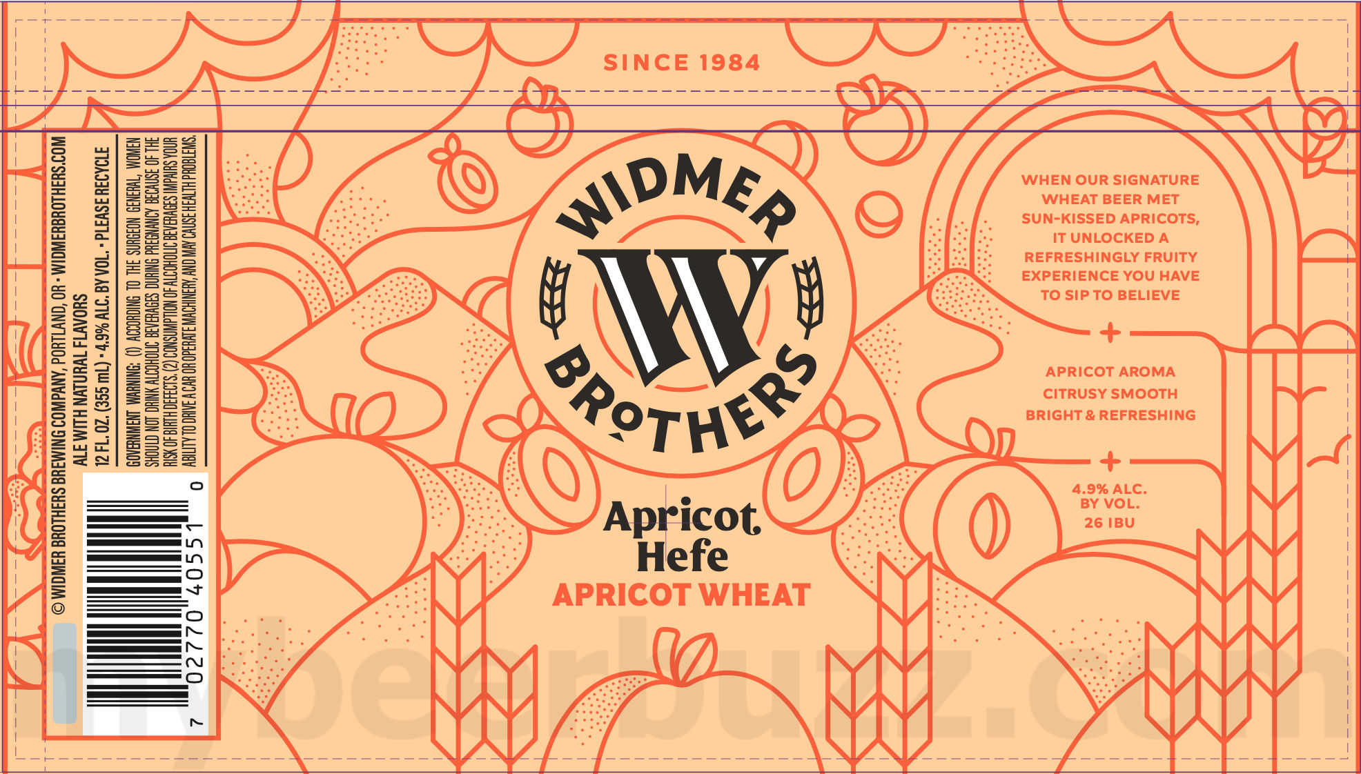 Widmer Brothers Adding White Gold Hazy Lager, Widberry Hefe, Apricot Hefe, Hefe & Imperial Hefe 17 apostMBB 3407