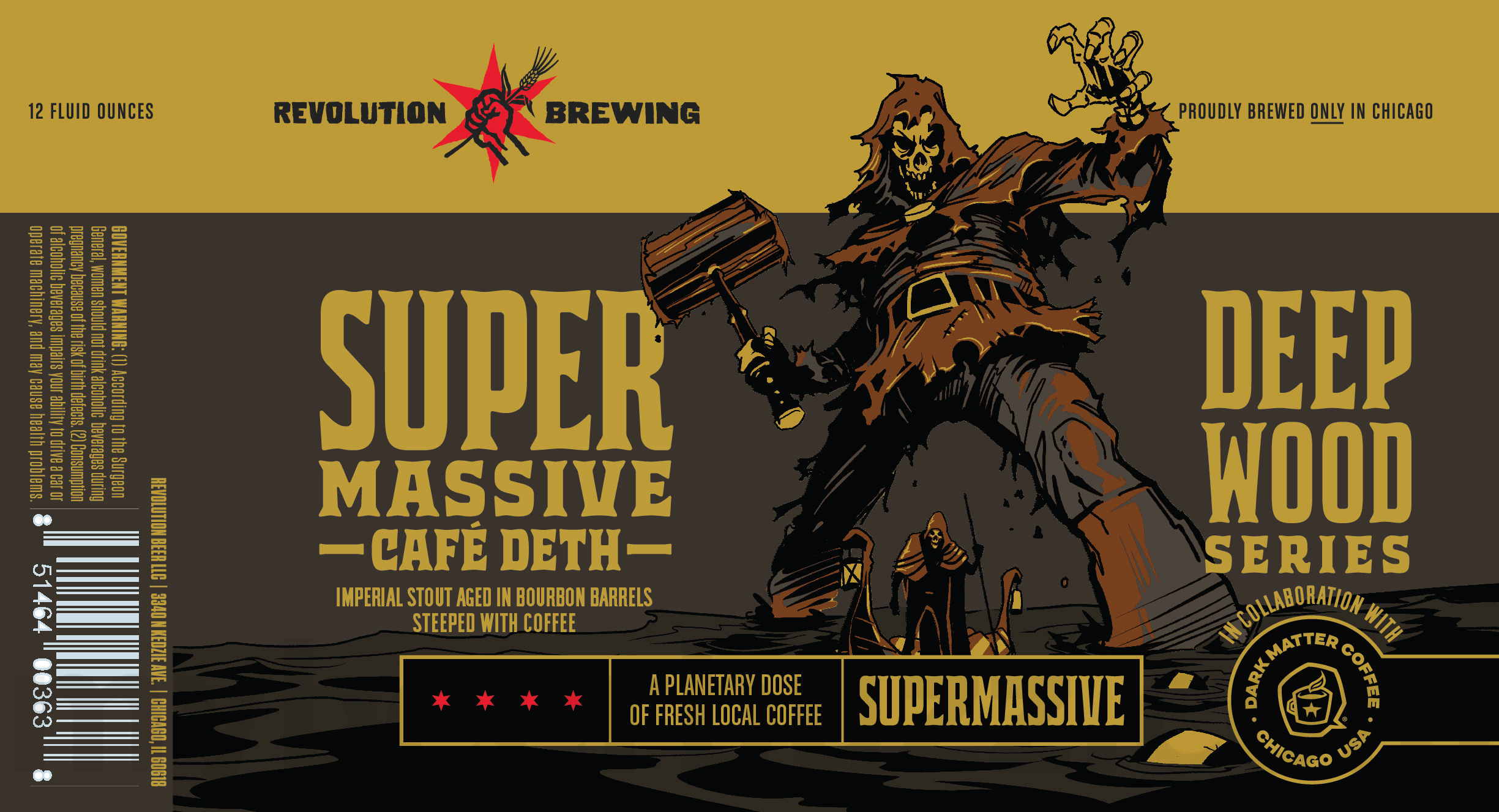 Revolution Brewing Adding Caramel Crisp, Deth By Currants, Boss Ryeway, Pursuit Of Freedom Dragonfruit, Dark Mode, Repo Man, DBVSOJ, Super Massive Café Deth & VSO Dark Mode 10 apostMBB 3414