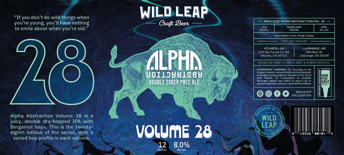 Wild Leap Working On Alpha Abstraction Volume 21, XX, 19, 18, 22, 23, 24, 27, 28, 29 & 17 / Lone Buffalo / Local Gold / Chance IPA / Süperlager / Vacanza / Coast West ‘22 / Blueberry LMN ADE / LMN ADE / Oktoberfest / Birthday Month / Side Bae / Vacanza / Cocoa Caliente / Truck Chaser / Island Haze / Alpha Abstraction Vol XXV / Alpha Abstraction Volume 26 / ETA Hazy IPA / Island Haze / Chance / Buck Wild / Peach Please / Double Chance / Blueberry LMNADE 21 apostMBB 3433