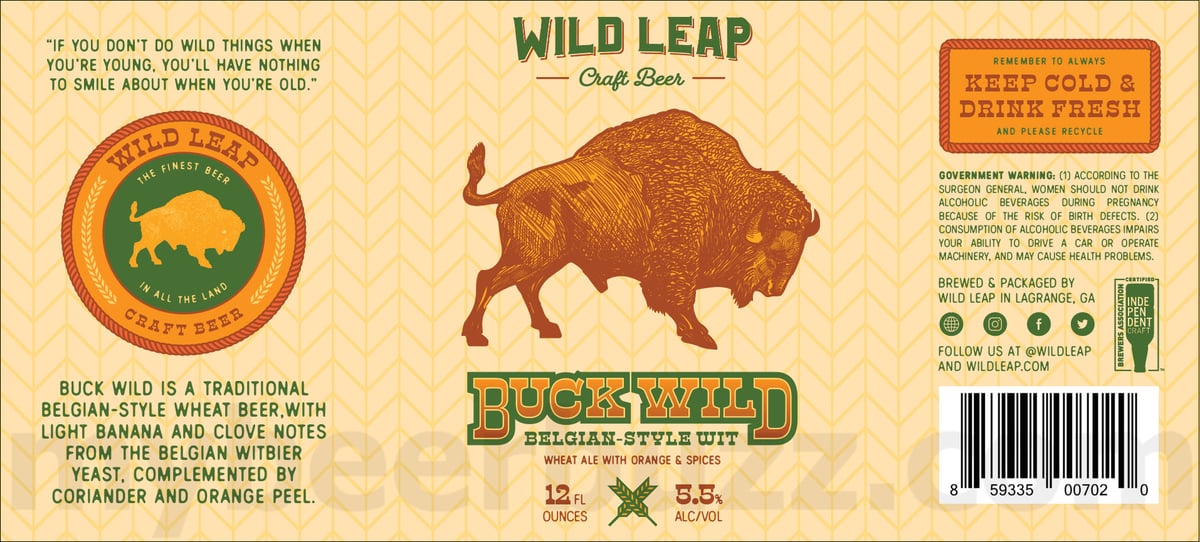 Wild Leap Working On Alpha Abstraction Volume 21, XX, 19, 18, 22, 23, 24, 27, 28, 29 & 17 / Lone Buffalo / Local Gold / Chance IPA / Süperlager / Vacanza / Coast West ‘22 / Blueberry LMN ADE / LMN ADE / Oktoberfest / Birthday Month / Side Bae / Vacanza / Cocoa Caliente / Truck Chaser / Island Haze / Alpha Abstraction Vol XXV / Alpha Abstraction Volume 26 / ETA Hazy IPA / Island Haze / Chance / Buck Wild / Peach Please / Double Chance / Blueberry LMNADE 24 apostMBB 3436