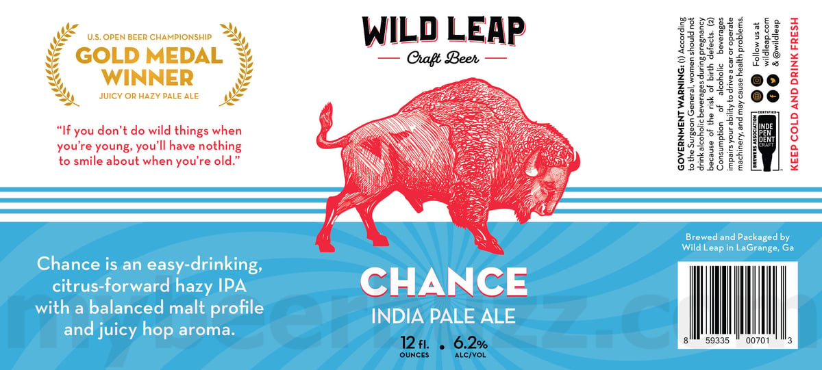 Wild Leap Working On Alpha Abstraction Volume 21, XX, 19, 18, 22, 23, 24, 27, 28, 29 & 17 / Lone Buffalo / Local Gold / Chance IPA / Süperlager / Vacanza / Coast West ‘22 / Blueberry LMN ADE / LMN ADE / Oktoberfest / Birthday Month / Side Bae / Vacanza / Cocoa Caliente / Truck Chaser / Island Haze / Alpha Abstraction Vol XXV / Alpha Abstraction Volume 26 / ETA Hazy IPA / Island Haze / Chance / Buck Wild / Peach Please / Double Chance / Blueberry LMNADE 26 apostMBB 3438