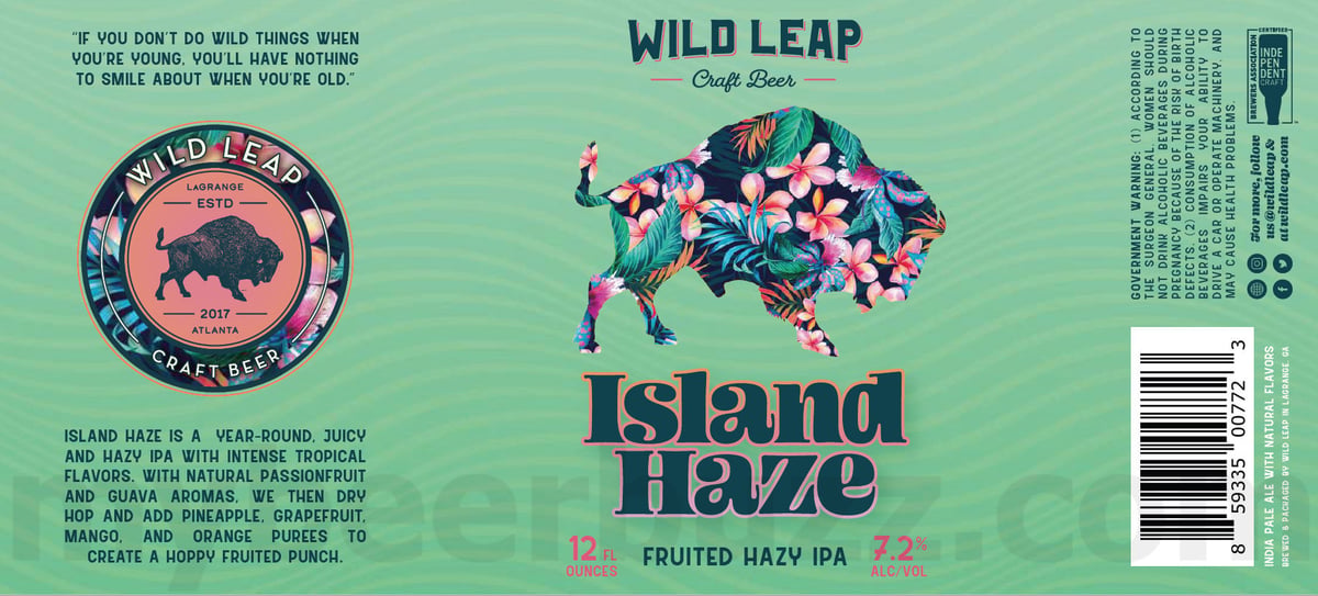 Wild Leap Working On Alpha Abstraction Volume 21, XX, 19, 18, 22, 23, 24, 27, 28, 29 & 17 / Lone Buffalo / Local Gold / Chance IPA / Süperlager / Vacanza / Coast West ‘22 / Blueberry LMN ADE / LMN ADE / Oktoberfest / Birthday Month / Side Bae / Vacanza / Cocoa Caliente / Truck Chaser / Island Haze / Alpha Abstraction Vol XXV / Alpha Abstraction Volume 26 / ETA Hazy IPA / Island Haze / Chance / Buck Wild / Peach Please / Double Chance / Blueberry LMNADE 27 apostMBB 3439