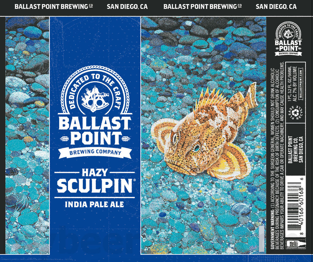 Ballast Point Working On Hazy Sculpin Cans / Swingin’ Friar Ale 11 apostMBB 3443