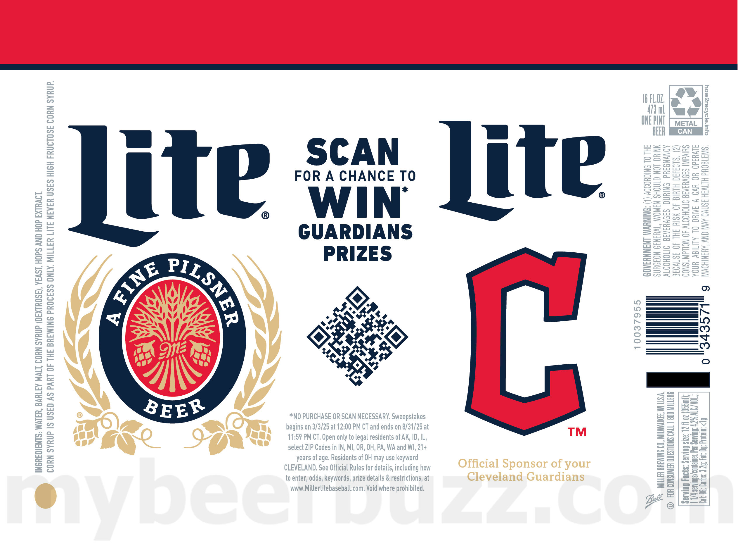Miller Lite Adding Luke Combs Cans / Miller Time California / Indy 500 / Cleveland Guardians / Milwaukee Brewers Baseball 10 apostMBB 3444