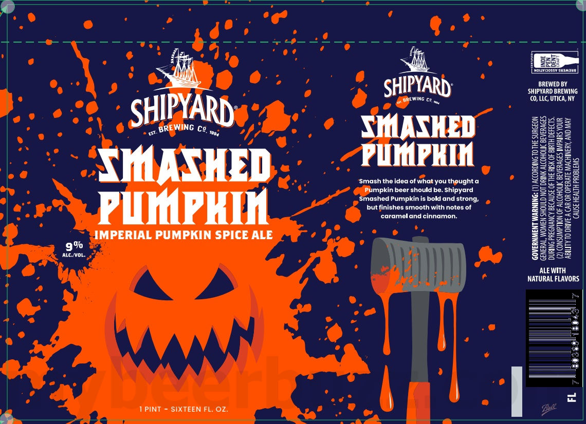 Shipyard Adding Stars On The Ceiling, Birdie Time, Smashed Pumpkin, Explorer IPA, Prelude, Florida Brewed Blood Orange Belgian Style Wit, Smashed Pumpkin, Out Of Office Orange, Boatload & Hoppy Pride IPA Cans 11 apostMBB 3447