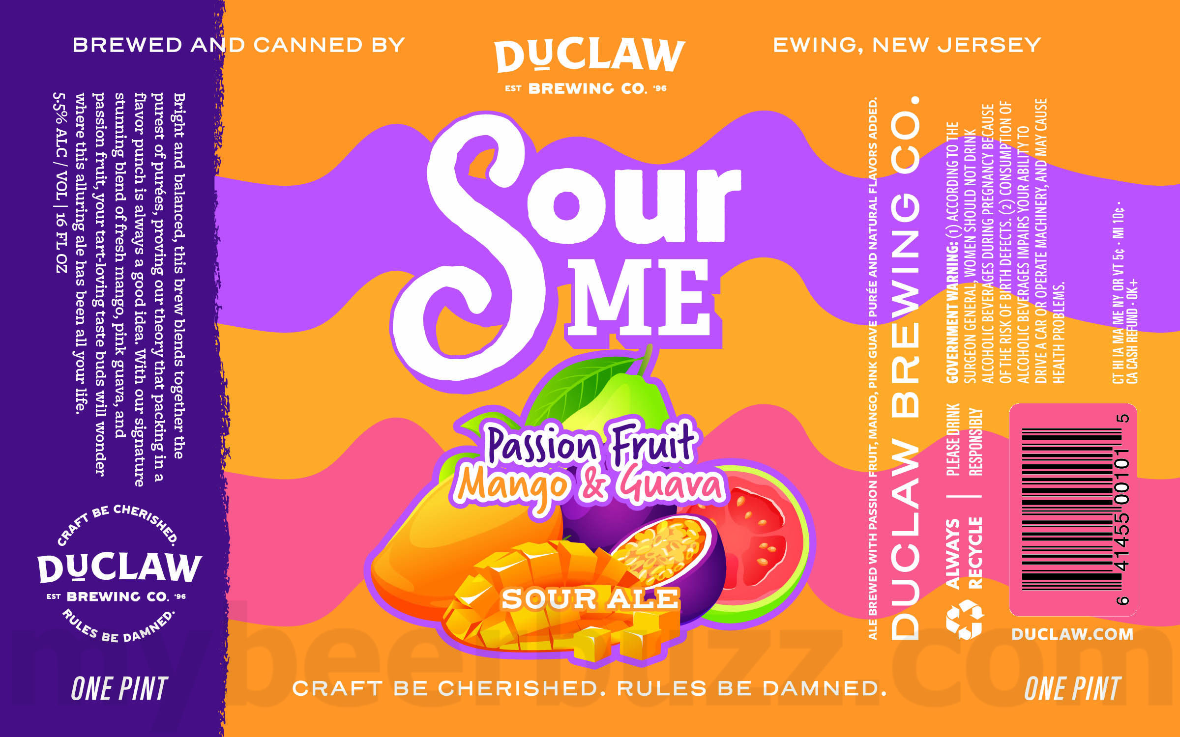 DuClaw Adding Sour Me Passion Fruit Mango And Guava / The Perfect Pear / Hop Tarts / Sour Me Watermelon Cherry / The PastryArchy Vietnamese Style Coffee Stout/ Sour Me Triple Double Berry 18 apostMBB 3469