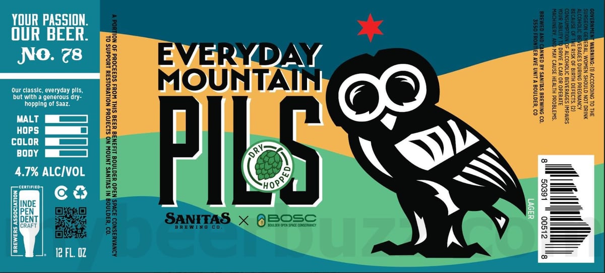 Sanitas Adding Cherry Saison, Everyday Mountain Pils, Tropical Sour, Sunsational IPA, Patio Sessions, Experimental Hop Series DIPA, Double Dry-Hopped Hazy IPA, Nutcracker IPA, Black IPA, Saison, Mountain Route Stout, Cherry Deluge, Memsic The Younger, The Bandito, Munich Lager, Patio Sessions, The Bandito, Munich Lager, Lager, Experimantal Hop Series Double IPA, Cheers From Englewood, Nutcracker IPA, Purple Rays, Oso Grande, IPA, Pink Haze Hazy IPA & Barbe Rouge Experimental Hop Series Double IPA 16 apostMBB 3514