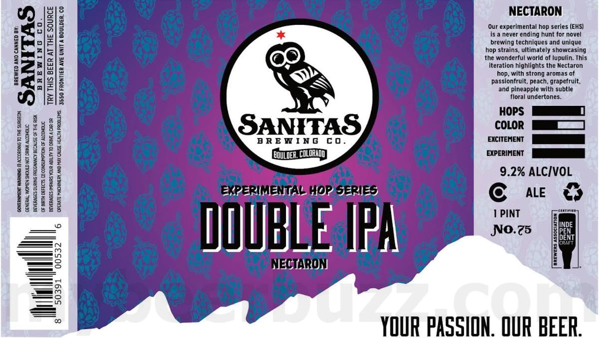 Sanitas Adding Cherry Saison, Everyday Mountain Pils, Tropical Sour, Sunsational IPA, Patio Sessions, Experimental Hop Series DIPA, Double Dry-Hopped Hazy IPA, Nutcracker IPA, Black IPA, Saison, Mountain Route Stout, Cherry Deluge, Memsic The Younger, The Bandito, Munich Lager, Patio Sessions, The Bandito, Munich Lager, Lager, Experimantal Hop Series Double IPA, Cheers From Englewood, Nutcracker IPA, Purple Rays, Oso Grande, IPA, Pink Haze Hazy IPA & Barbe Rouge Experimental Hop Series Double IPA 17 apostMBB 3515