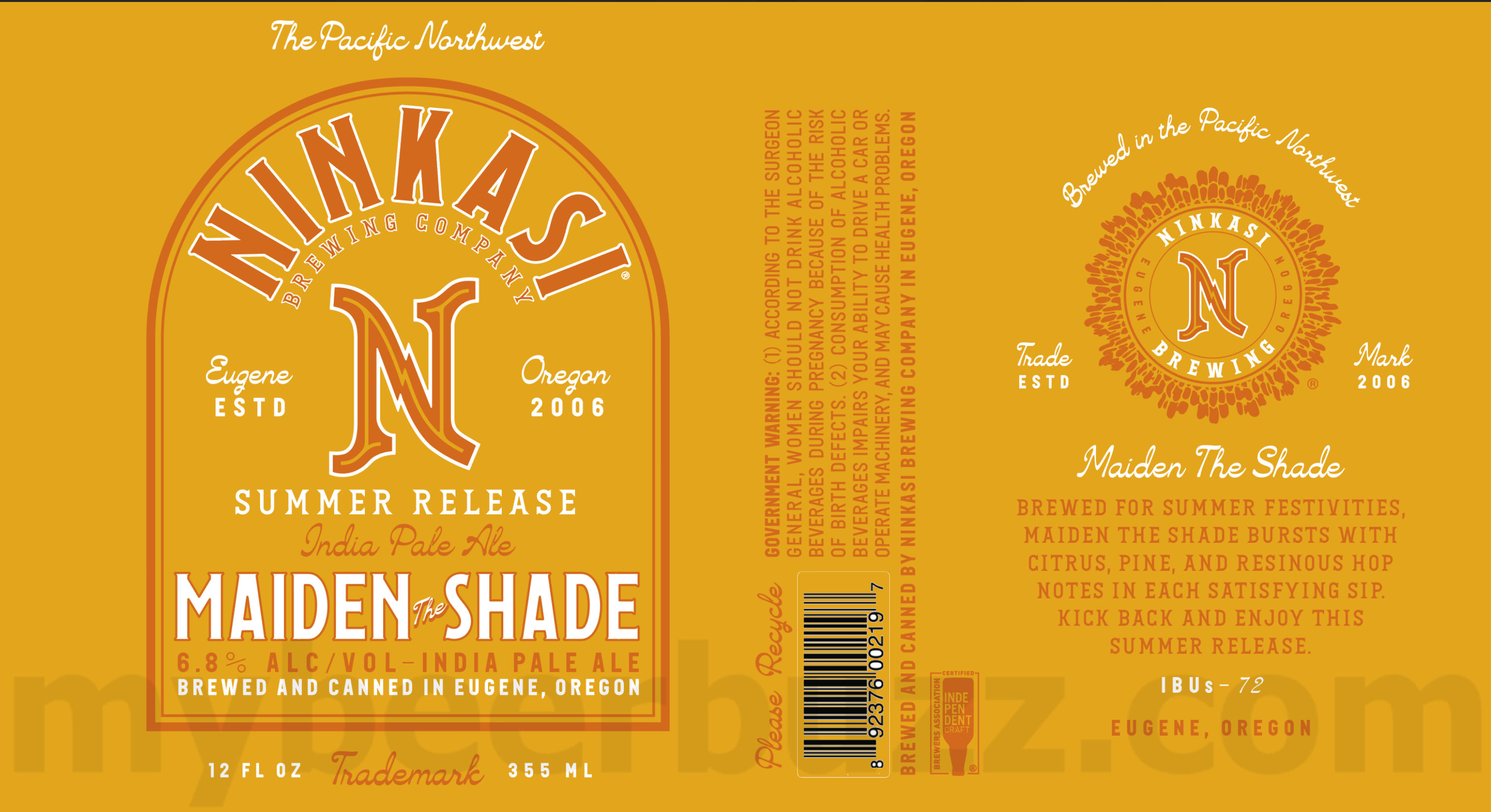 Ninkasi Updating Prismatic, Steady Orbit, Total Domination, Lager, Megladom, Velocihoptor, Maiden The Shade & Tricerahops Cans 10 apostMBB 3651