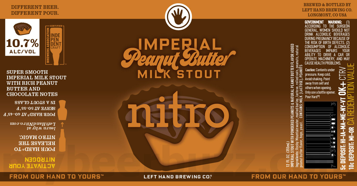 Left Hand Peanut Butter Milk Nitro Stout Going Year Round 8 apostMBB 3664