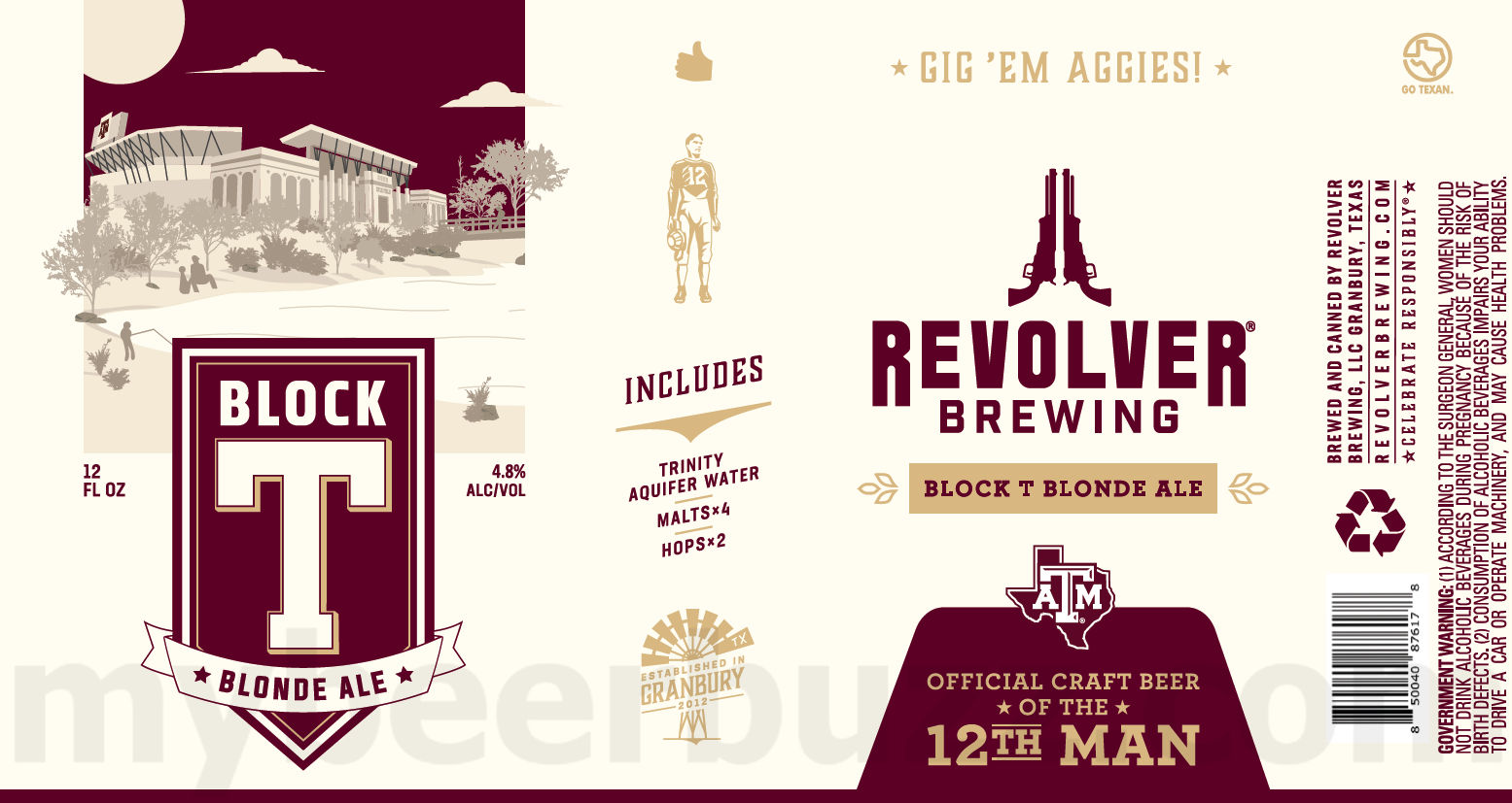 Revolver Brewing Adding 8 Second Stout, Prickly Pear, Don’t Go Bacon My Heart, America’s Beer, Gridiron, All Cattle No Hat, Fire Grounds, Blood & Honey Light, Texan Rider, Oktoberfest, Gridiron, Lets Go Girls, Big Stick Blonde, Block T Blonde Ale, North Texas Blonde Ale, 817 Blonde and Texas Haze Cans 13 apostMBB 3667