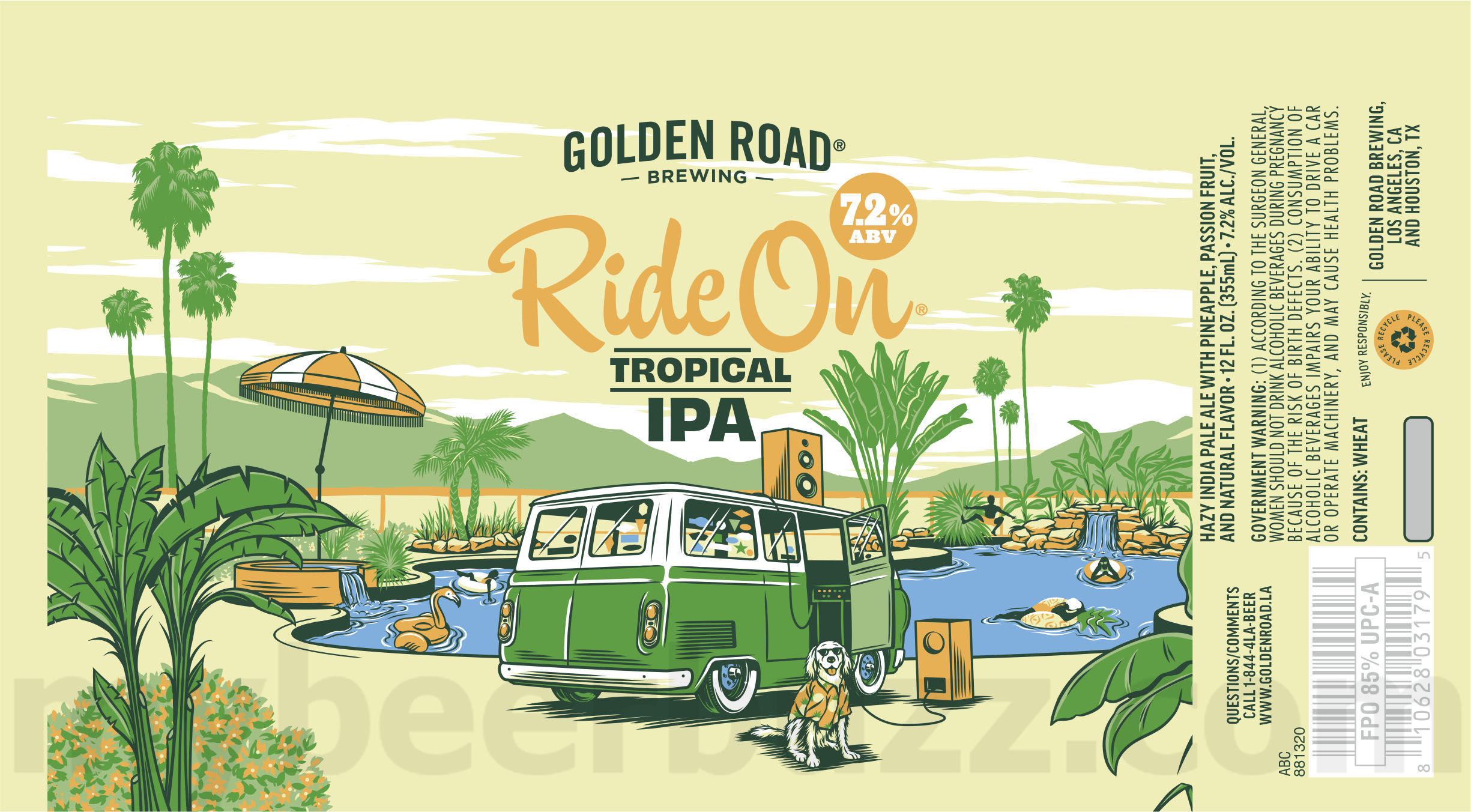 Golden Road Adding Kingdom Blonde Ale For Kansas City Chiefs / Big Hazy Wolf / Better Weather IPA / Ride On / Hard Smoothie / Brew Heaven / Strawberry Cart / Cortes Bank / Chela De Playa / Brew Heaven Hard Seltzer / Non-Alc Mango Cart / Spicy Mango Cart / Street Cart / Apple Pomace Puncheon / Ride On 5 Hop Citrus IPA / Champango / Champango Sprizzini / Champango Peach Divine / Champango White Sangria / LA Dodgers Blonde / Ride On 10 Hop Hazy / Pacific Blonde 32 apostMBB 3701