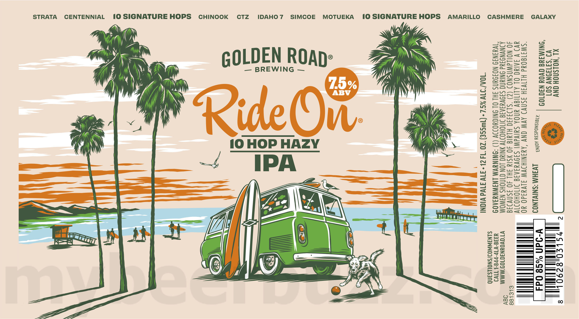 Golden Road Adding Kingdom Blonde Ale For Kansas City Chiefs / Big Hazy Wolf / Better Weather IPA / Ride On / Hard Smoothie / Brew Heaven / Strawberry Cart / Cortes Bank / Chela De Playa / Brew Heaven Hard Seltzer / Non-Alc Mango Cart / Spicy Mango Cart / Street Cart / Apple Pomace Puncheon / Ride On 5 Hop Citrus IPA / Champango / Champango Sprizzini / Champango Peach Divine / Champango White Sangria / LA Dodgers Blonde / Ride On 10 Hop Hazy / Pacific Blonde 42 apostMBB 3711