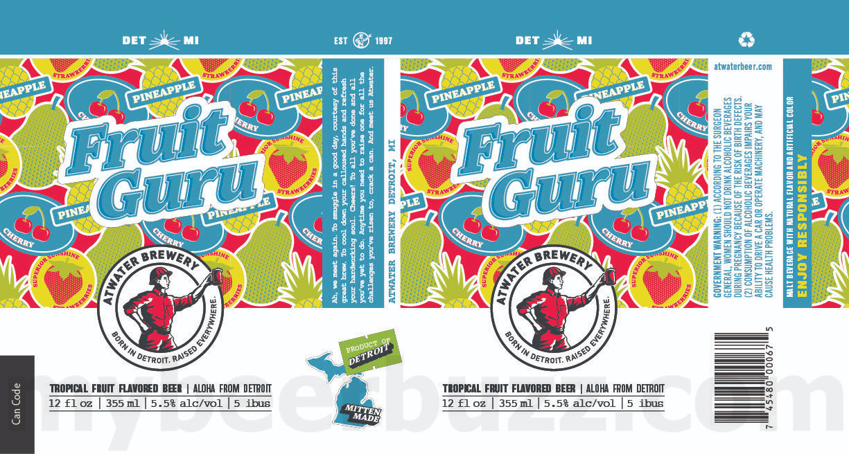 Atwater Adding Decadent Dark Chocolate, Dirty Blonde Peach, Dirty Blonde Strawberry, 2025 Double Dirty Blonde, Fruit Guru, Vanilla Java Porter & Dirty Blonde Tropical Cans 12 apostMBB 3740