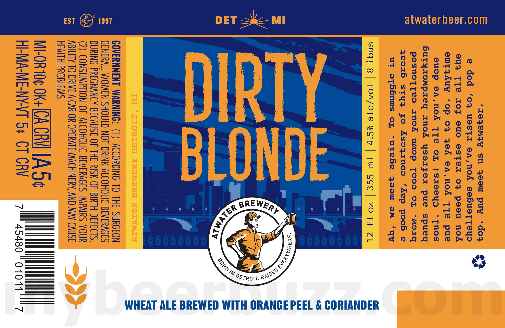 Atwater Adding Decadent Dark Chocolate, Dirty Blonde Peach, Dirty Blonde Strawberry, 2025 Double Dirty Blonde, Fruit Guru, Vanilla Java Porter & Dirty Blonde Tropical Cans 14 apostMBB 3742