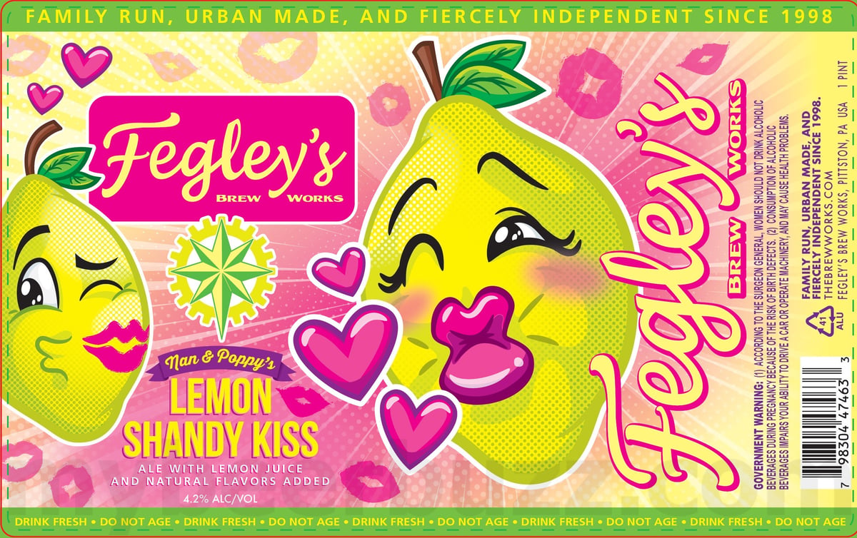 Fegley’s Brew Works Adding Single-Hop Project Nelson Sauvin, Hop’solutely Hurricane, Central Scrutinizer, Shai-Halud, Limones Soleda Gose, Hop’solutely Bug-Eyed Pog, Nan & Poppy's Lemon Shandy Kiss, Rude Elf’s Reserve, Space Monkey, Gritty Kitty, Bourbon Rude Elf’s Reserve, Not Until I’ve Had My Coffee, Escape Viscosity, Bourbon Insidious, Strata-Ling The Galaxy, Hop’solutely, Weird Kids On The Block, When Doves Cryo, Tested Positive For Hops, What The Actual Floc, Rainbow Flip-Flops, Tesguino Mexican Style Lager, Devious, Scars Are Beautiful, Puffy jacket Weather, Steelworker’s Oatmeal Stout, Wassail Away, Feliz Navidad, This Seems Sus…, You Want S’More Ale, Frosty Kitty Milkshake IPA, Top Of The Hops, Pawn Shop Porter, Nan & Poppy’s Lemon Shandy Kiss, Squishy Kitty, Hopsprung, Always Sunny, Silver Haze, Trust The Science, Strawberry’s Wake, Doozy Of A Smothie, Hop’Solutely Haze, Talk To Me Juice, Hazies On My Mind, The Cold Song, Wake Up, Carnival Nights & Smell The Hops, Hey Wha Happened?, En Root, Hop‘Solightly, Heart Of Kyber, Loco Lime, Hop Explosion, A Doozy Of A Smoothie, Hop'solutely Galaxy, Hop'solutely Hurricane, Pilsner Nocturno, Hop'solutely Shapeshifter Citra / Eclipse, Old Fashioned Rude Elf's Reserve and African Queen 23 apostMBB 3813