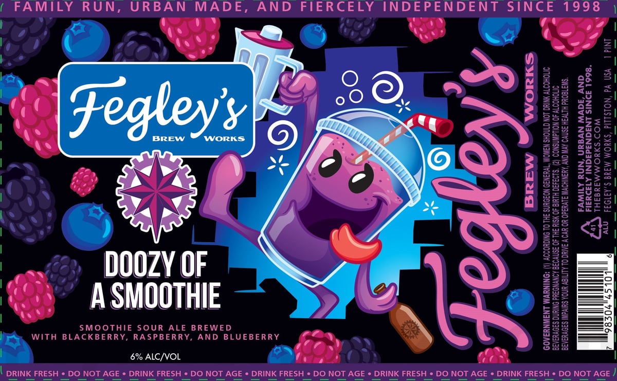 Fegley’s Brew Works Adding Single-Hop Project Nelson Sauvin, Hop’solutely Hurricane, Central Scrutinizer, Shai-Halud, Limones Soleda Gose, Hop’solutely Bug-Eyed Pog, Nan & Poppy's Lemon Shandy Kiss, Rude Elf’s Reserve, Space Monkey, Gritty Kitty, Bourbon Rude Elf’s Reserve, Not Until I’ve Had My Coffee, Escape Viscosity, Bourbon Insidious, Strata-Ling The Galaxy, Hop’solutely, Weird Kids On The Block, When Doves Cryo, Tested Positive For Hops, What The Actual Floc, Rainbow Flip-Flops, Tesguino Mexican Style Lager, Devious, Scars Are Beautiful, Puffy jacket Weather, Steelworker’s Oatmeal Stout, Wassail Away, Feliz Navidad, This Seems Sus…, You Want S’More Ale, Frosty Kitty Milkshake IPA, Top Of The Hops, Pawn Shop Porter, Nan & Poppy’s Lemon Shandy Kiss, Squishy Kitty, Hopsprung, Always Sunny, Silver Haze, Trust The Science, Strawberry’s Wake, Doozy Of A Smothie, Hop’Solutely Haze, Talk To Me Juice, Hazies On My Mind, The Cold Song, Wake Up, Carnival Nights & Smell The Hops, Hey Wha Happened?, En Root, Hop‘Solightly, Heart Of Kyber, Loco Lime, Hop Explosion, A Doozy Of A Smoothie, Hop'solutely Galaxy, Hop'solutely Hurricane, Pilsner Nocturno, Hop'solutely Shapeshifter Citra / Eclipse, Old Fashioned Rude Elf's Reserve and African Queen 24 apostMBB 3814
