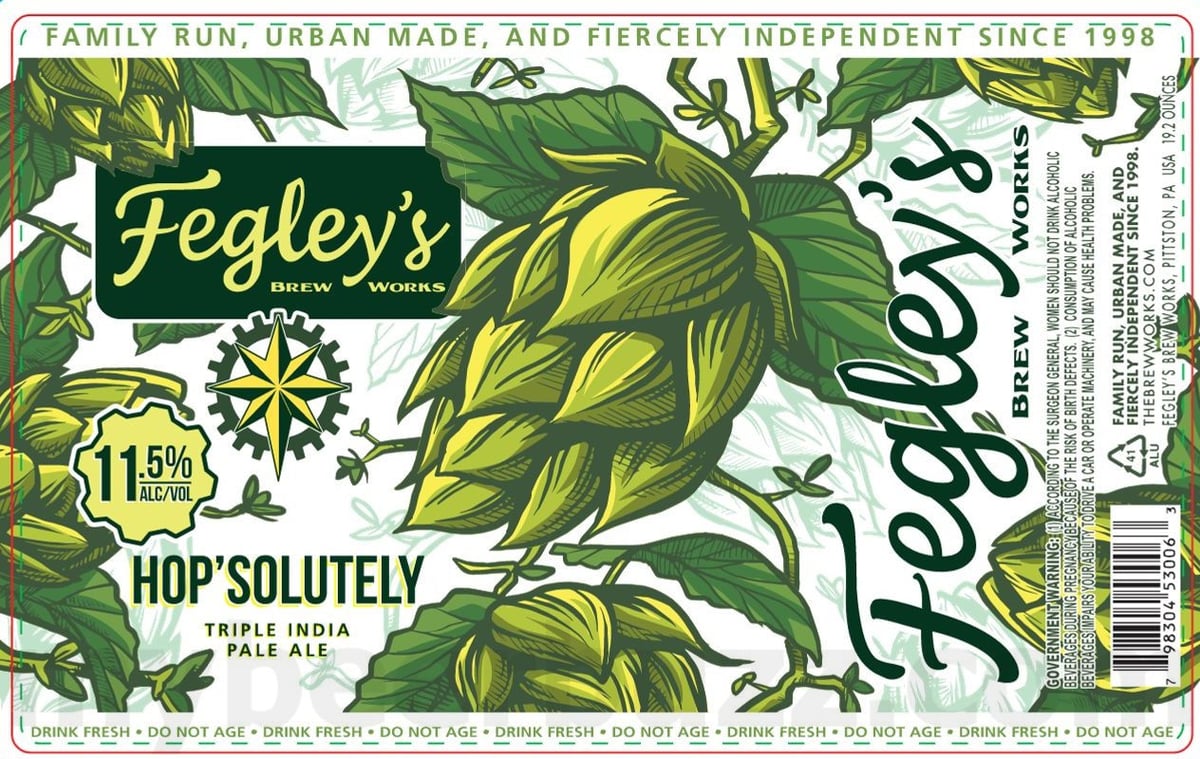 Fegley’s Brew Works Adding Single-Hop Project Nelson Sauvin, Hop’solutely Hurricane, Central Scrutinizer, Shai-Halud, Limones Soleda Gose, Hop’solutely Bug-Eyed Pog, Nan & Poppy's Lemon Shandy Kiss, Rude Elf’s Reserve, Space Monkey, Gritty Kitty, Bourbon Rude Elf’s Reserve, Not Until I’ve Had My Coffee, Escape Viscosity, Bourbon Insidious, Strata-Ling The Galaxy, Hop’solutely, Weird Kids On The Block, When Doves Cryo, Tested Positive For Hops, What The Actual Floc, Rainbow Flip-Flops, Tesguino Mexican Style Lager, Devious, Scars Are Beautiful, Puffy jacket Weather, Steelworker’s Oatmeal Stout, Wassail Away, Feliz Navidad, This Seems Sus…, You Want S’More Ale, Frosty Kitty Milkshake IPA, Top Of The Hops, Pawn Shop Porter, Nan & Poppy’s Lemon Shandy Kiss, Squishy Kitty, Hopsprung, Always Sunny, Silver Haze, Trust The Science, Strawberry’s Wake, Doozy Of A Smothie, Hop’Solutely Haze, Talk To Me Juice, Hazies On My Mind, The Cold Song, Wake Up, Carnival Nights & Smell The Hops, Hey Wha Happened?, En Root, Hop‘Solightly, Heart Of Kyber, Loco Lime, Hop Explosion, A Doozy Of A Smoothie, Hop'solutely Galaxy, Hop'solutely Hurricane, Pilsner Nocturno, Hop'solutely Shapeshifter Citra / Eclipse, Old Fashioned Rude Elf's Reserve and African Queen 26 apostMBB 3816