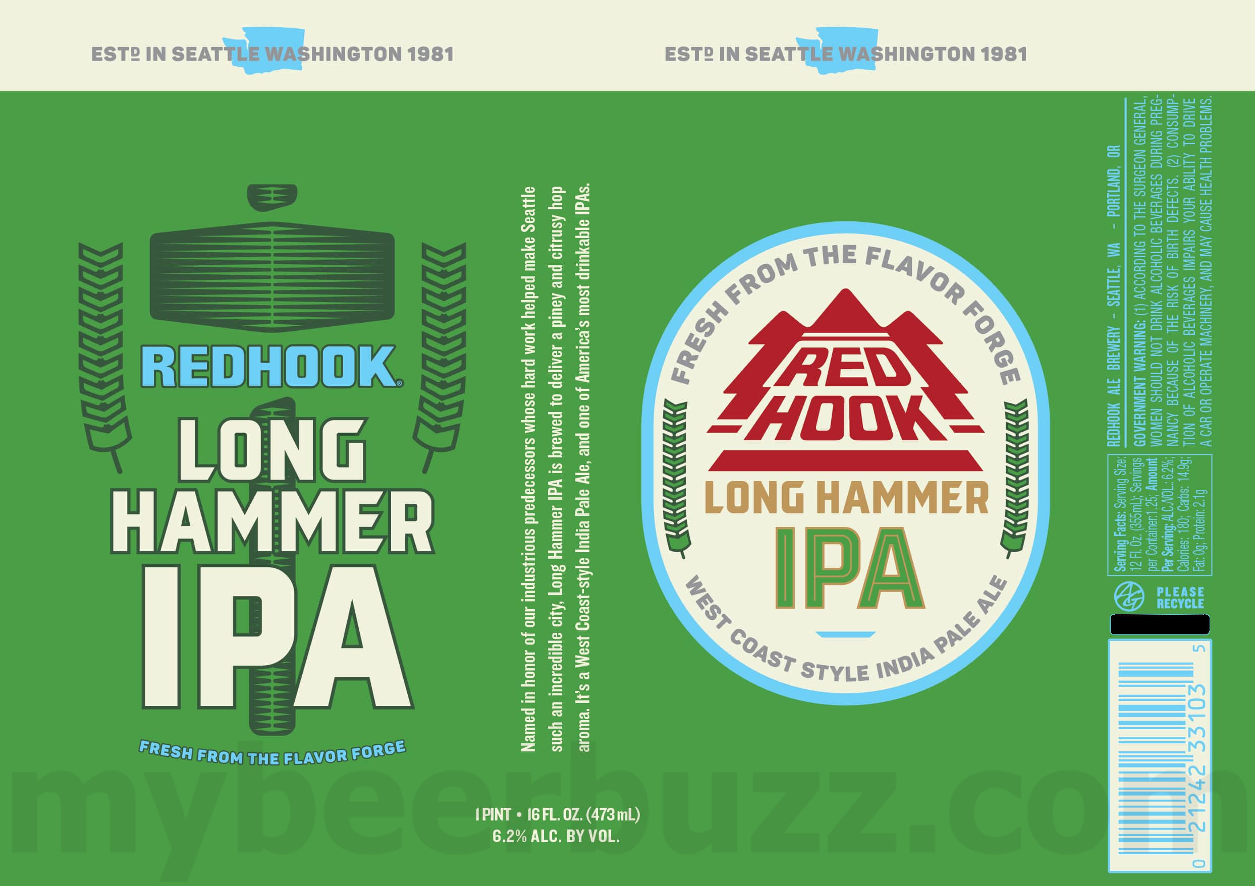 Redhook Adding Storm Surge Hazy IPA, Long Hammer IPA & Hazy Big Ballard Cans 12 apostMBB 3843