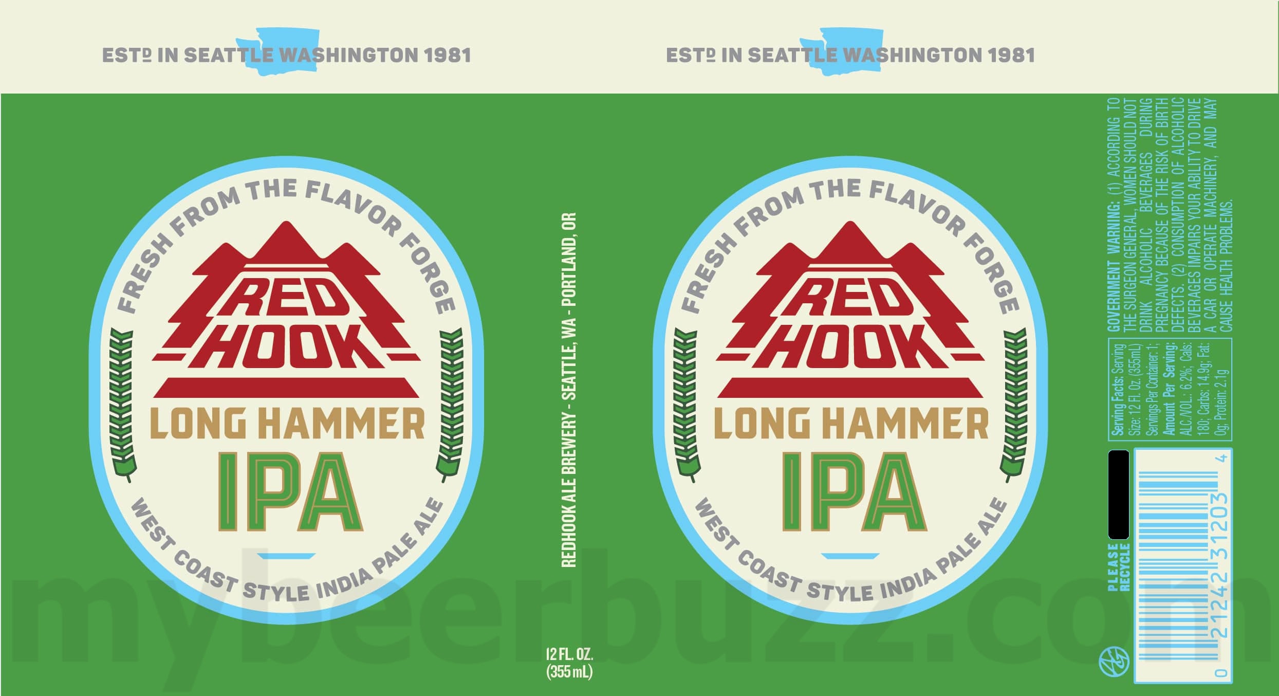 Redhook Adding Storm Surge Hazy IPA, Long Hammer IPA & Hazy Big Ballard Cans 13 apostMBB 3844