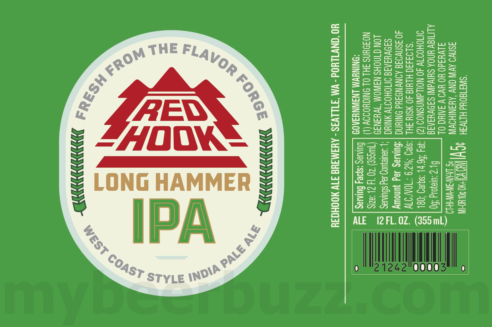 Redhook Adding Storm Surge Hazy IPA, Long Hammer IPA & Hazy Big Ballard Cans 14 apostMBB 3845