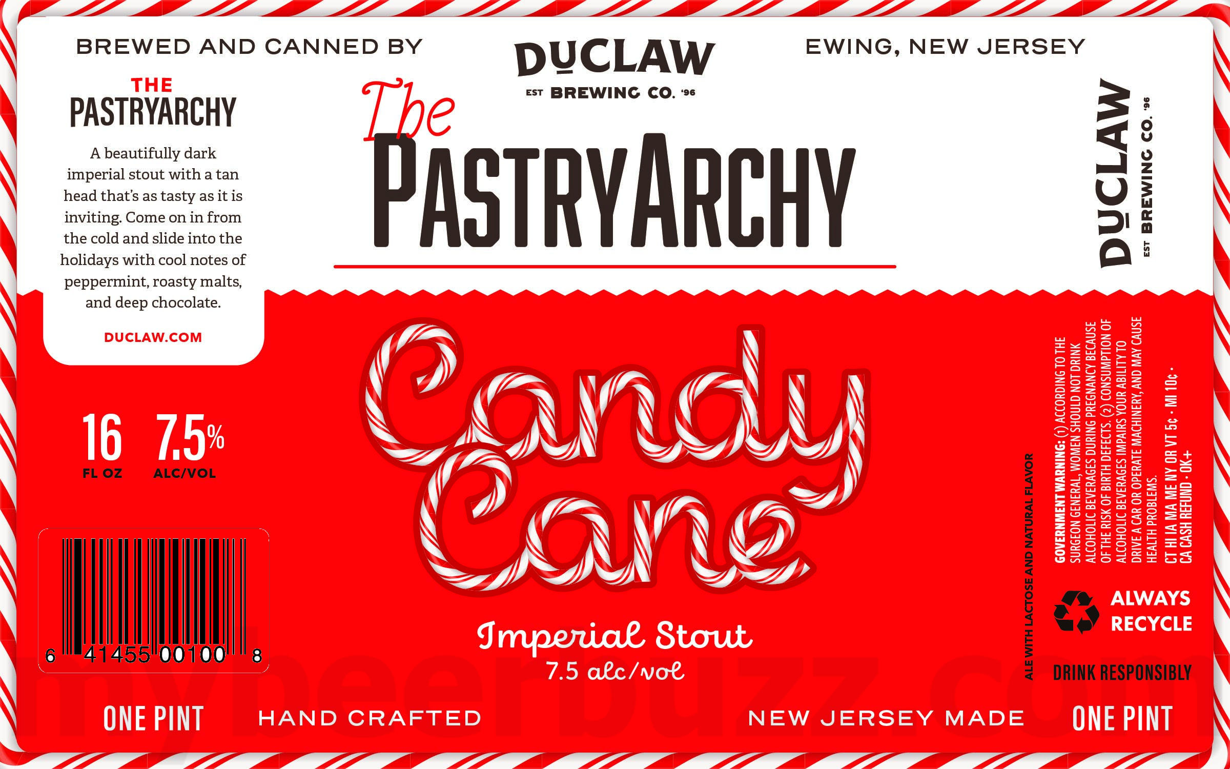 DuClaw Working On The Pastryarchy Candy Cane Imperial Stout 8 apostMBB 3862