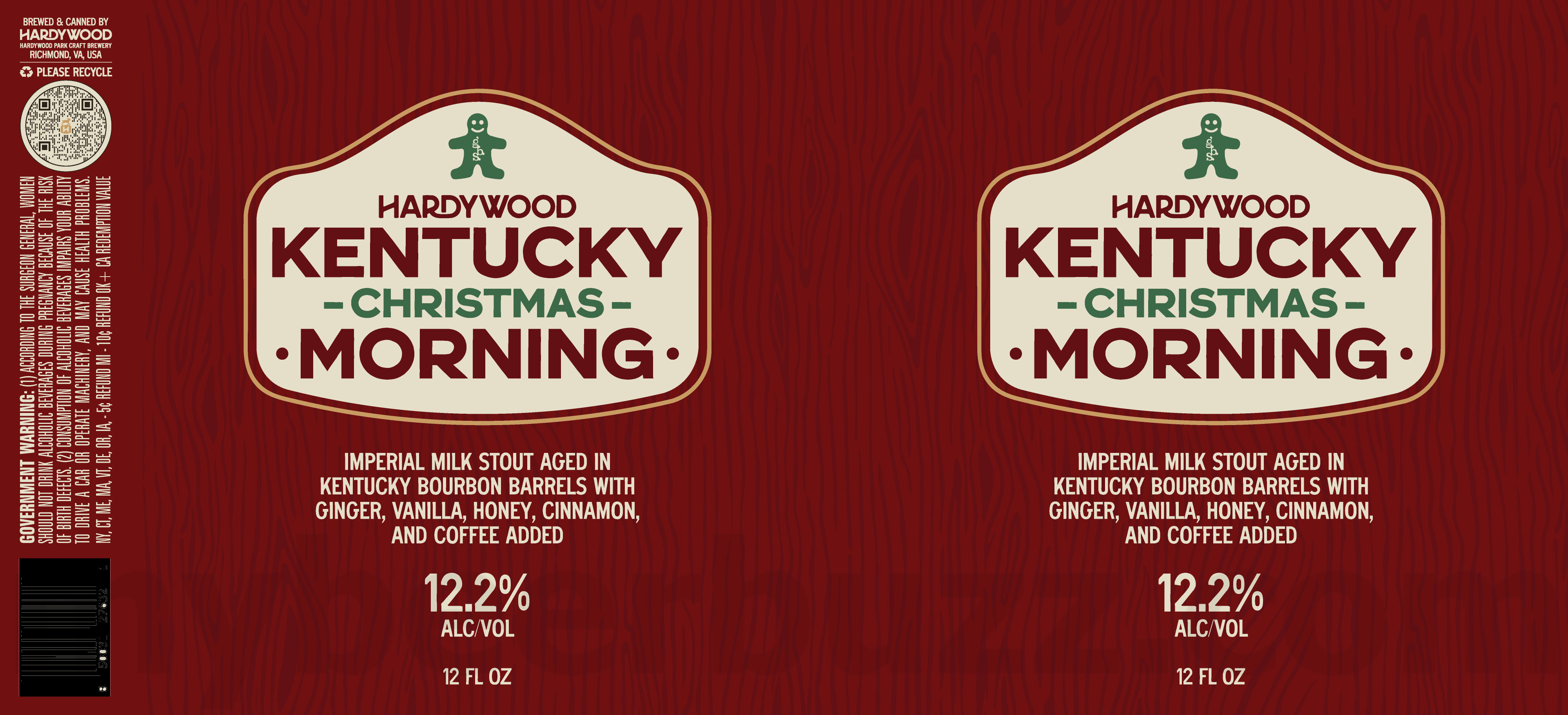 Hardywood Adding Frosty GBS, Bourbon Barrel GBS, Raspberry Stout, Baltic Sunrise, Trader Joe's, Pils, Fightin’ Hokies, Triumverate, Distorted Perception, Baltic Sunrise, Bourbon Barrel Cru, Tropic Like It’s Hot, Richmond Lager, Singel, Cuvée Rosé, Virginia Blackberry, Cuvee Peach, Gingerbread Stout, Rum Barrel Pumpkin, Pils, Richmond Dark Lager, Sheep Mullet, Tropical Sheep Mullet, Baja Sheep Mullet Bourbon Barrel Cru, Cosmic Sheep Mullet, Joe-Joe's Chocolate Vanilla Creme Stout, Chocolate Peppermint Stout, Dark Chocolate Peanut Butter Porter, Cancer Sucks, 2025 Peppermint Bark Stout & Kentucky Christmas Morning 23 apostMBB 3868