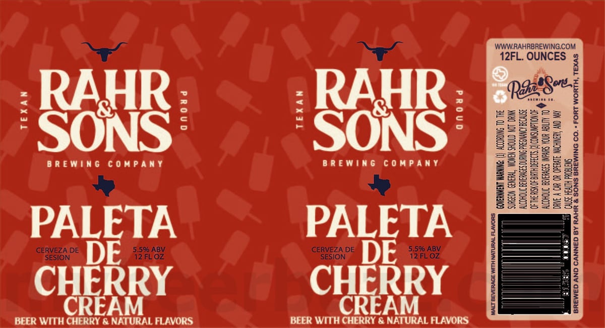 Rahr & Sons Drunken Santa, Rahr Che Lada Cielo Rojo, Son Of A Gum & Hazy Hefe, Barrel Fest, Hazy DC, S’more Pug, Stormcloud, Hop Series IPA El Dorado, Paleta De Fresa, Hop Series IPA Mosaic, Paleta De Piña, Paleta De Peach, Centennial IPA, Hop Series Nelson Sauvin IPA, Paleta De Guava, Amarillo IPA. Paleta De Orange Crema, Texas Light, Cashmere IPA, Paleta De Cherry Cream, Lemon Shandy, Eureka IPA, Lemon Drop & Pecker Wrecker Returning In 12oz Cans 18 apostMBB 3876