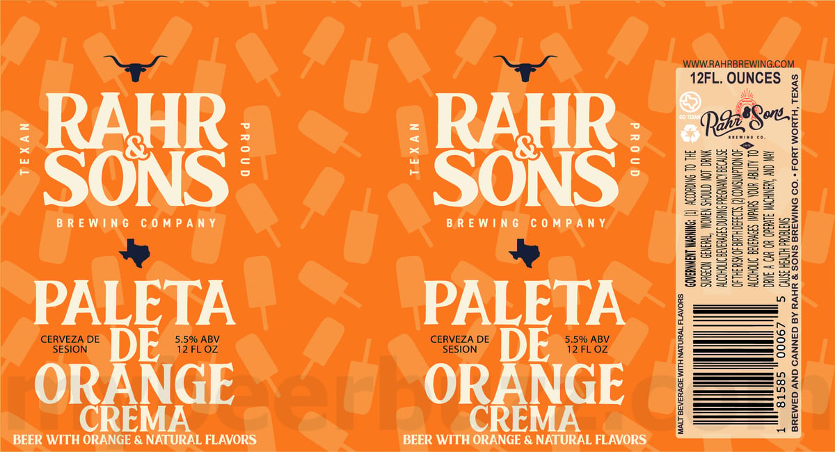 Rahr & Sons Drunken Santa, Rahr Che Lada Cielo Rojo, Son Of A Gum & Hazy Hefe, Barrel Fest, Hazy DC, S’more Pug, Stormcloud, Hop Series IPA El Dorado, Paleta De Fresa, Hop Series IPA Mosaic, Paleta De Piña, Paleta De Peach, Centennial IPA, Hop Series Nelson Sauvin IPA, Paleta De Guava, Amarillo IPA. Paleta De Orange Crema, Texas Light, Cashmere IPA, Paleta De Cherry Cream, Lemon Shandy, Eureka IPA, Lemon Drop & Pecker Wrecker Returning In 12oz Cans 21 apostMBB 3879