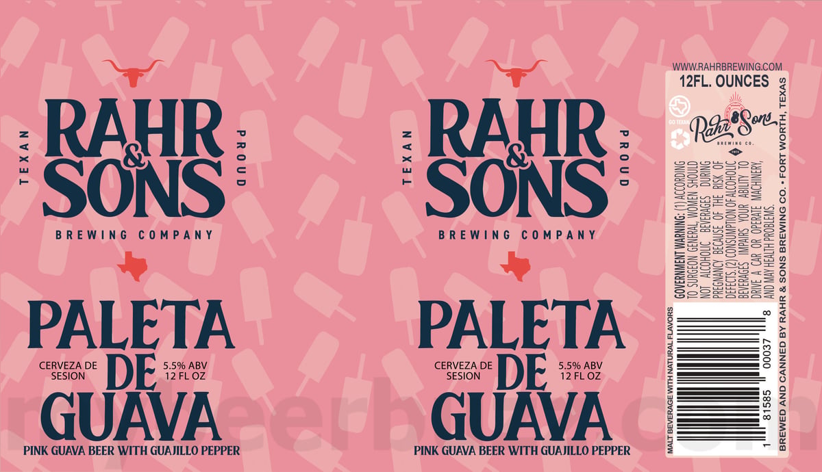 Rahr & Sons Drunken Santa, Rahr Che Lada Cielo Rojo, Son Of A Gum & Hazy Hefe, Barrel Fest, Hazy DC, S’more Pug, Stormcloud, Hop Series IPA El Dorado, Paleta De Fresa, Hop Series IPA Mosaic, Paleta De Piña, Paleta De Peach, Centennial IPA, Hop Series Nelson Sauvin IPA, Paleta De Guava, Amarillo IPA. Paleta De Orange Crema, Texas Light, Cashmere IPA, Paleta De Cherry Cream, Lemon Shandy, Eureka IPA, Lemon Drop & Pecker Wrecker Returning In 12oz Cans 23 apostMBB 3881