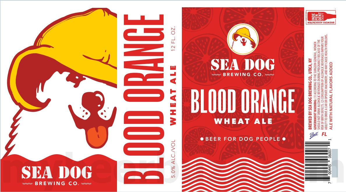 Sea Dog Updating Blue Paw, Hazelnut Porter, Blueberry Wheat Ale, Blood Orange Wheat Ale, Watermelon Wheat & Raspberry Cans 8 apostMBB 3918