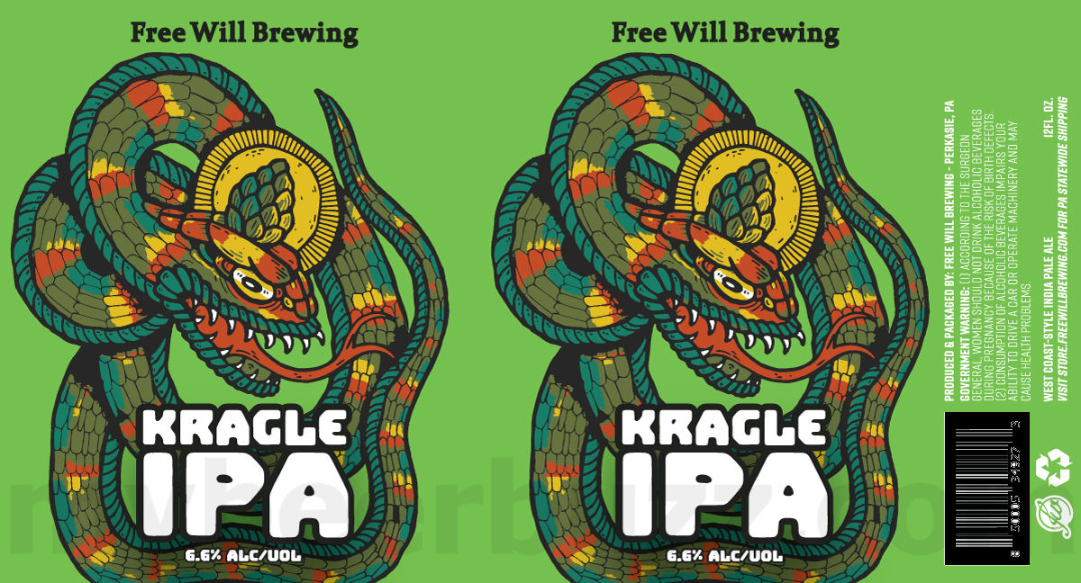 Free Will Adding Sweet Cherry Vanilla Mash, One Thing To Hold On To, Kragle IPA & Kragle Light Cans 8 apostMBB 3933