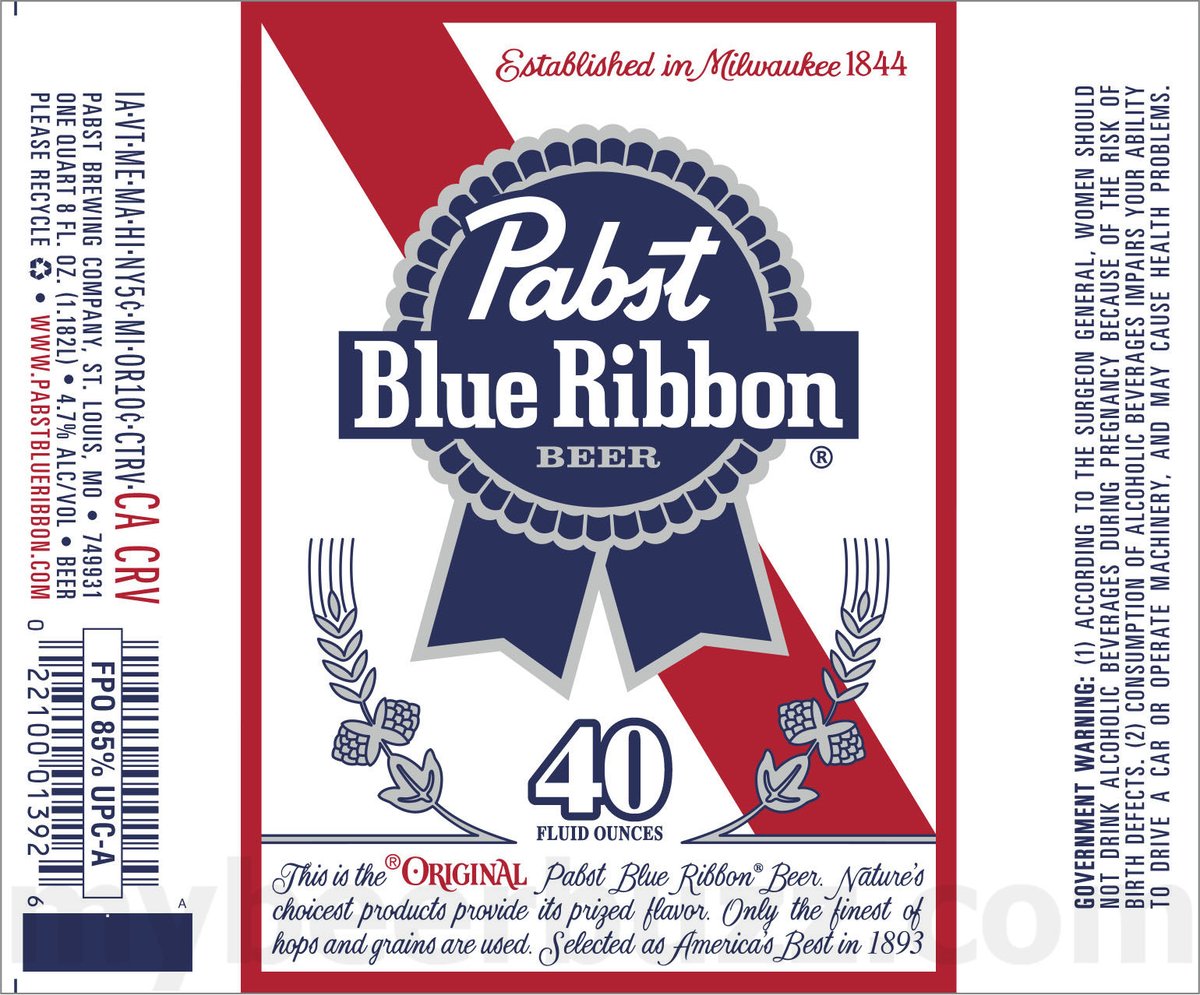 Pabst Blue Ribbon Adding Hard Cold Brew Cans / Pabst Blue Ribbon 11 apostMBB 3936