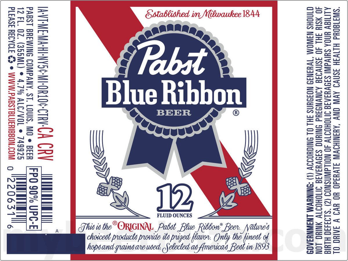 Pabst Blue Ribbon Adding Hard Cold Brew Cans / Pabst Blue Ribbon 12 apostMBB 3937