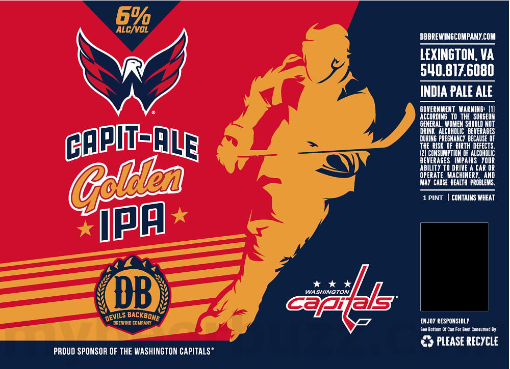 Devils Backbone and Washington Capitals Hockey Team Up For Capit-Ale Cans / Death Becomes Us / Juicy Magic / Crab Cakes And Football / Bright / Camp Cans New Zealand Kiwi Blend / Mixtura Vitae / Earned Run Ale / Loved By The Sun / Tropical Attitude / Apricot IPA / Cosmic Fruit Overdrive / Always Open / Curly W / München On Hops / O’Fest / Coffee Vienna Lager / Dopple Vienna Lager / 540 8 apostMBB 3990