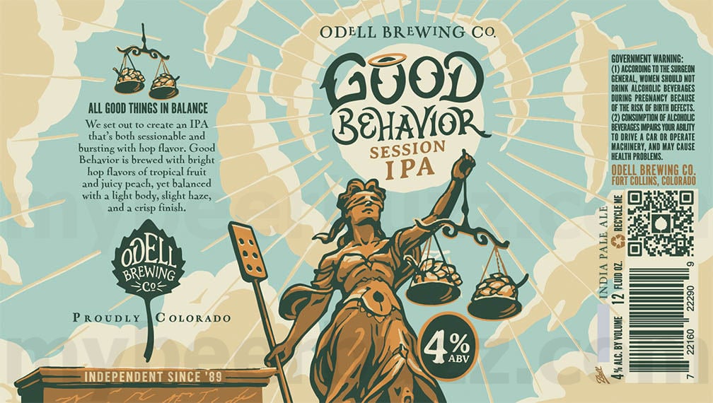 Odell Adding Good Behavior Crushable IPA Cans (110 Calories) 8 apostMBB 3991