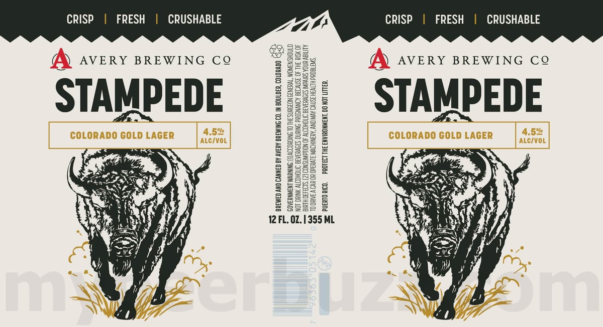 Avery Adding Stampede Colorado Golden Lager Cans For Colorado University 8 apostMBB 4003