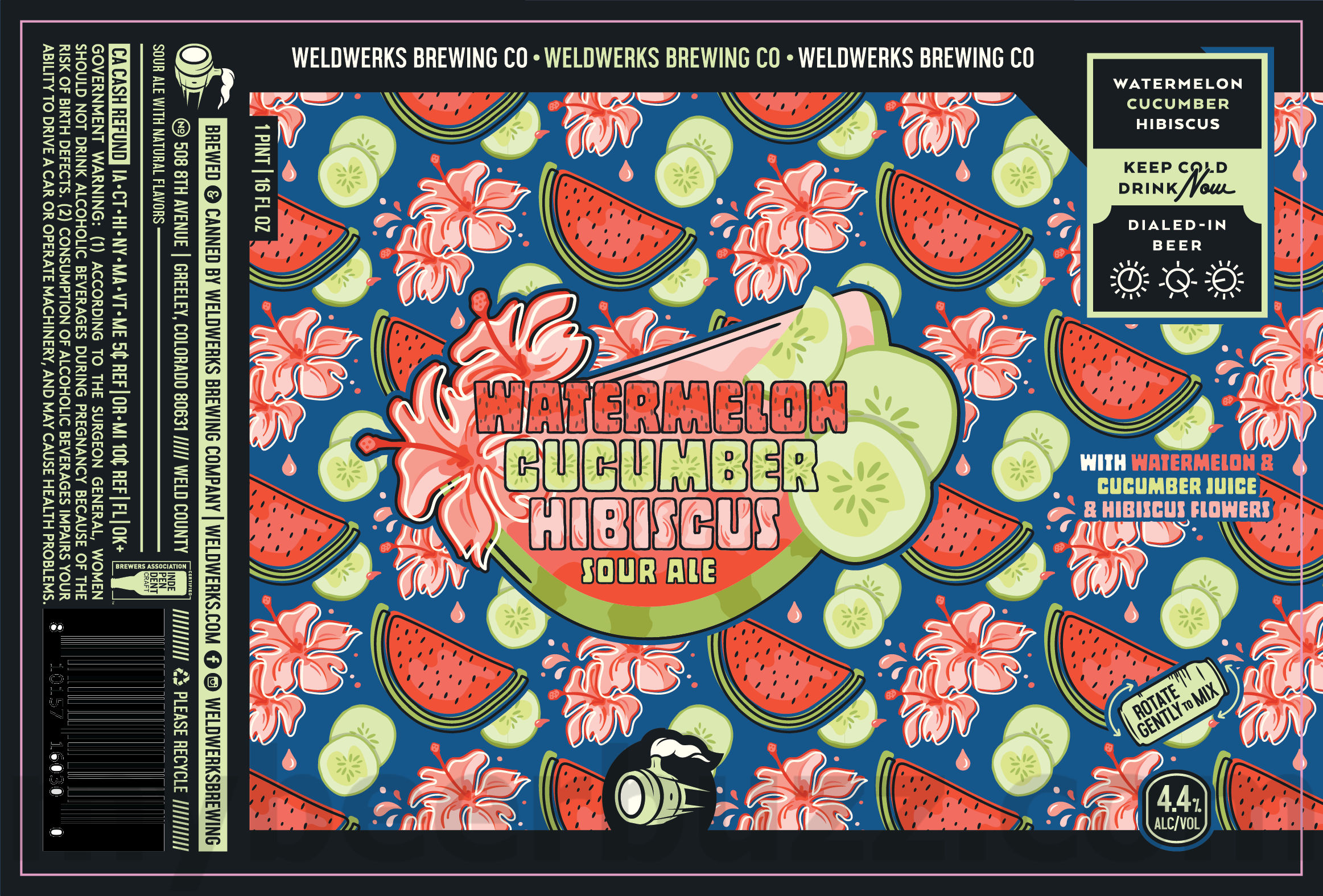 WeldWerks Working On Watermelon Cucumber Hibiscus Sour Ale WeldWerks Working On Watermelon Cucumber Hibiscus Sour Ale