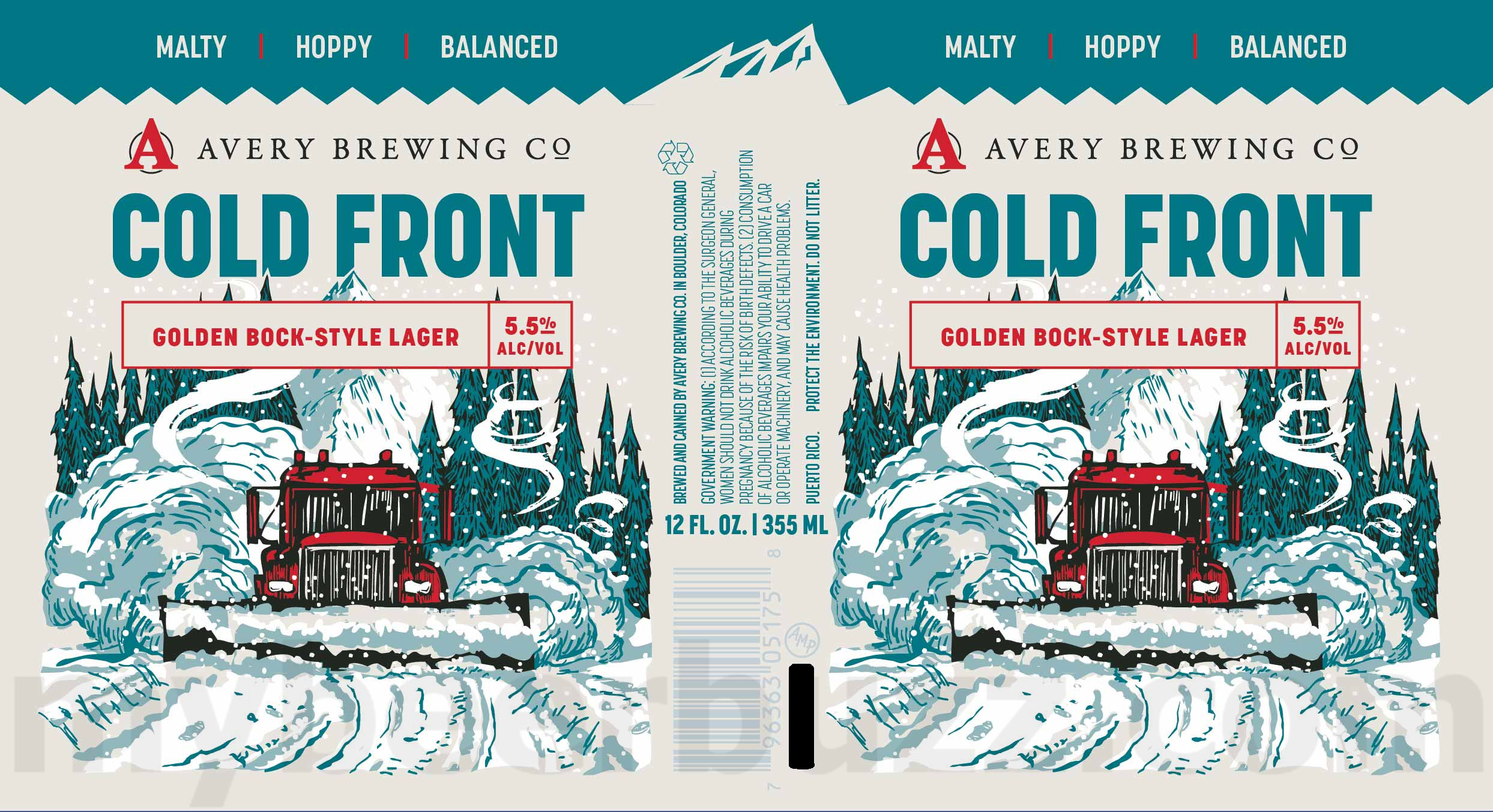 Avery Updating Cold Front Golden Bock-Style Lager Avery Updating Cold Front Golden Bock-Style Lager