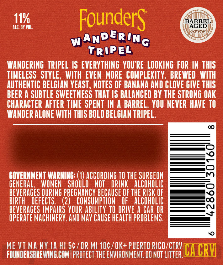 Founders Adding Wandering Tripel To 2025 Barrel Aged Series Founders Adding Wandering Tripel To 2025 Barrel Aged Series
