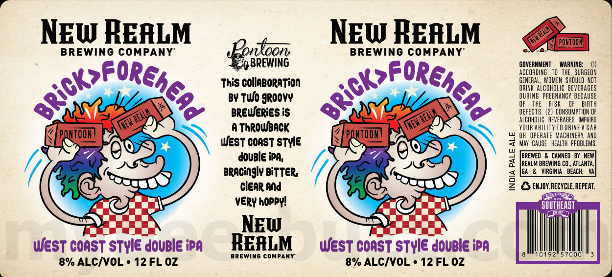 New Realm & Pontoon Brewing Collaborate On Brick>Forehead New Realm & Pontoon Brewing Collaborate On Brick>Forehead