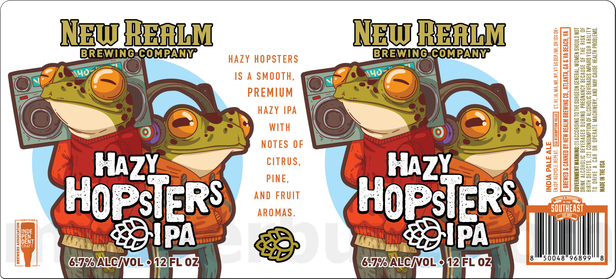 New Realm Adding Hazy Hopsters IPA Cans New Realm Adding Hazy Hopsters IPA Cans
