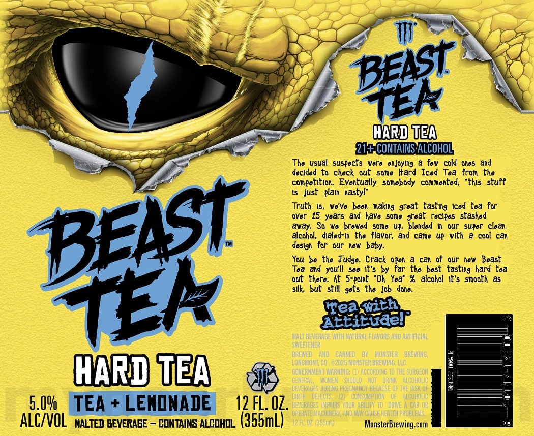 Monster Brewing / Oskar Blues Adding Beast Tea Original, Peach, Green Tea & Lemonade 15 apostMBB 4088