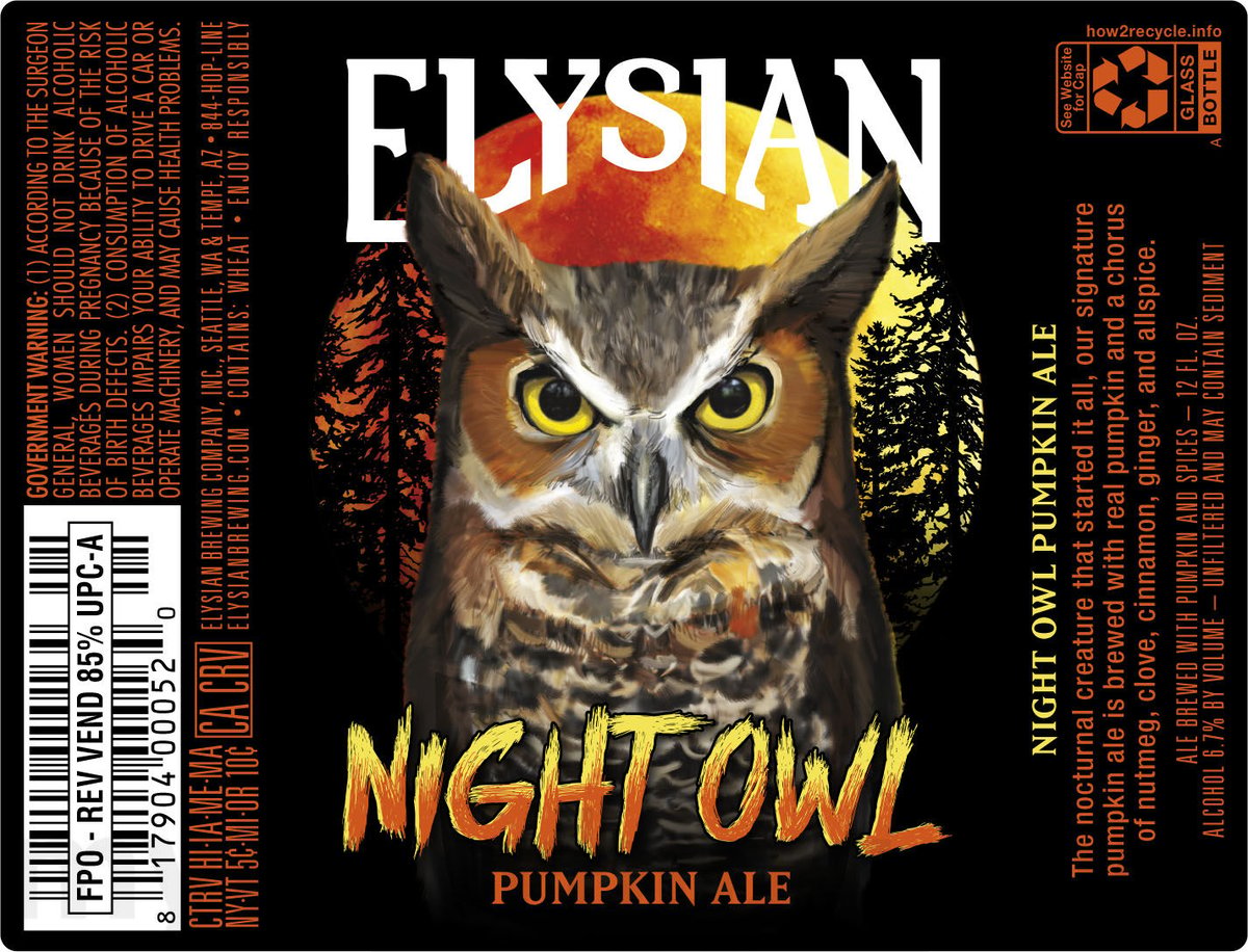 Elysian Night Owl, Punkuccino & Great Pumpkin Returning In Cans For 2025 8 apostMBB 4110