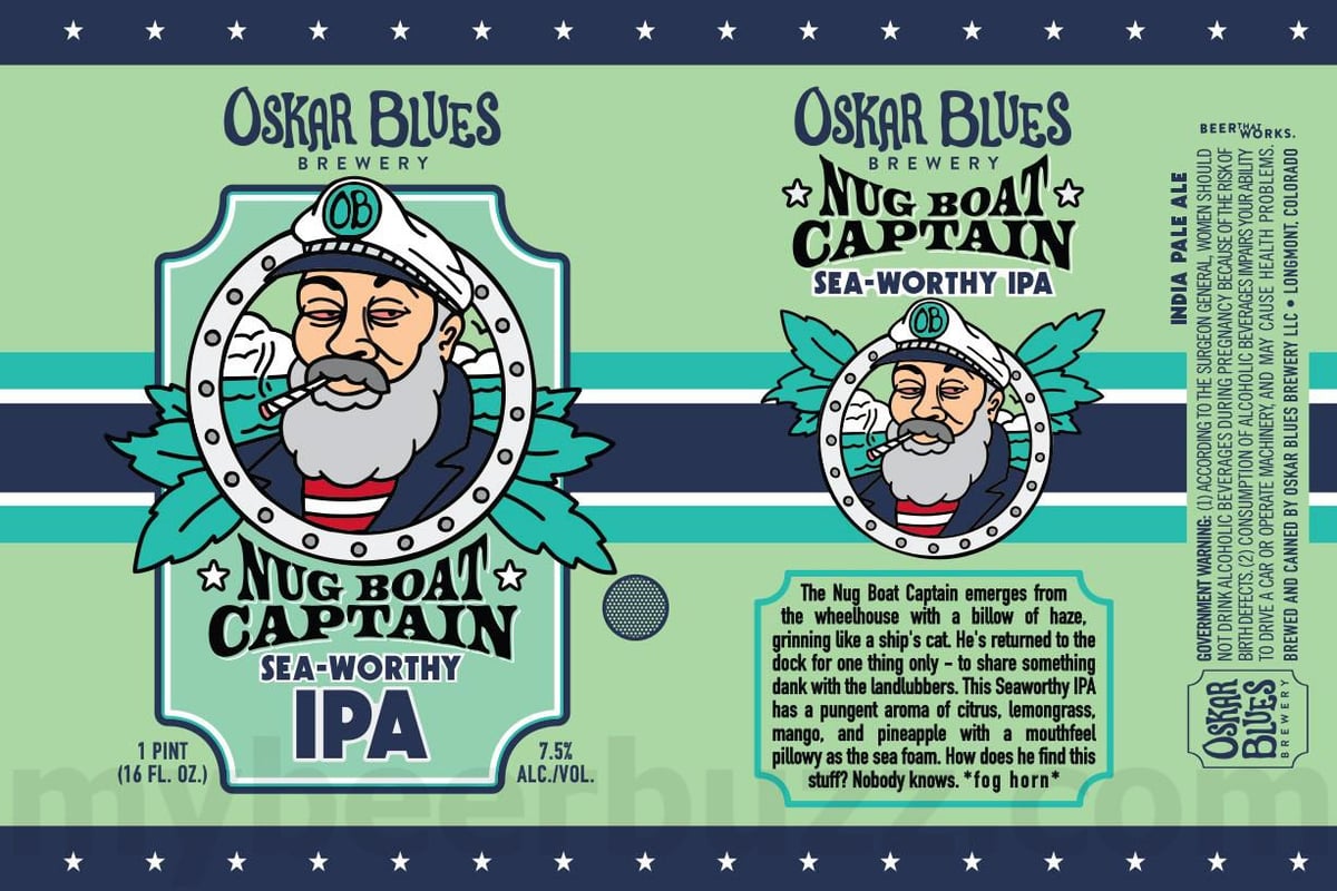 Oskar Blues Adding Nug Boat Captain Sea-Worthy IPA Oskar Blues Adding Nug Boat Captain Sea-Worthy IPA